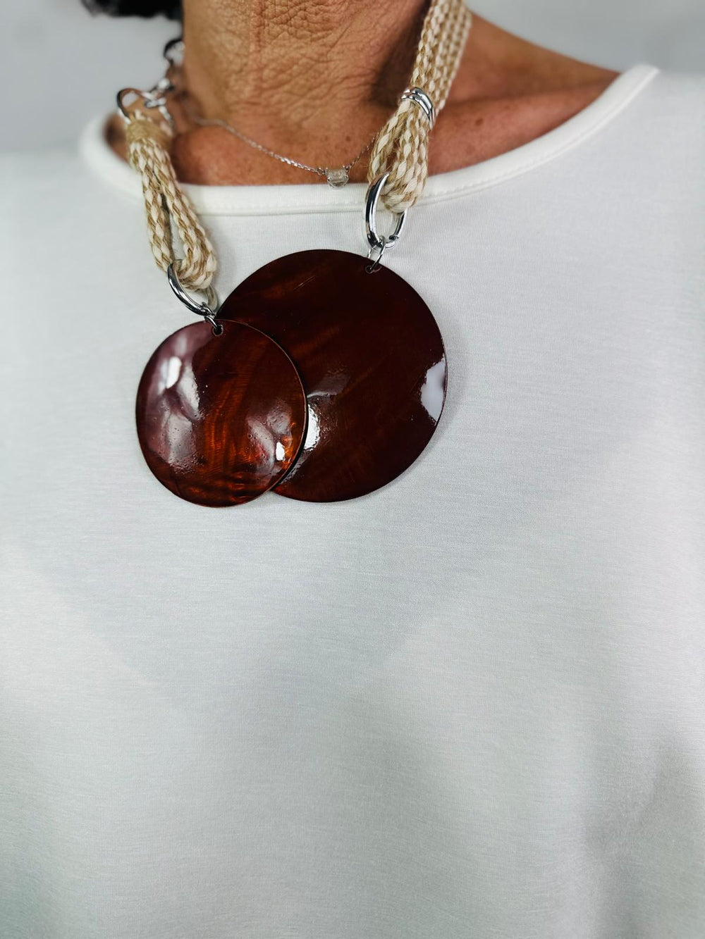 Chocolate marble necklace