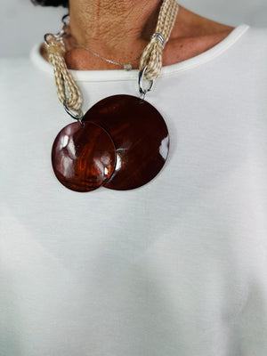 Chocolate marble necklace