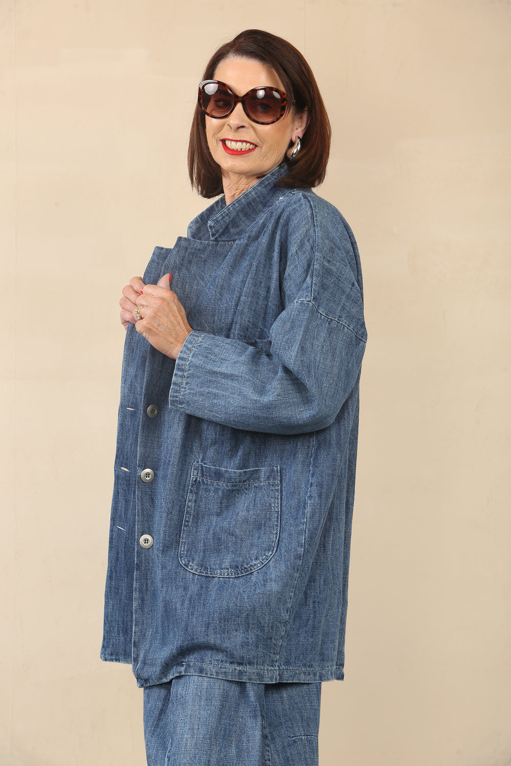 FRANK denim boxy jacket