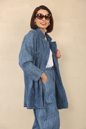 FRANK denim boxy jacket