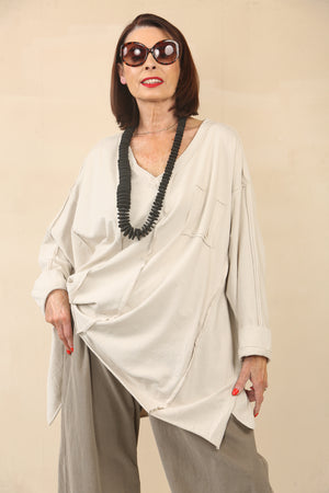 Waterfall SWEATSHIRT in Stone color