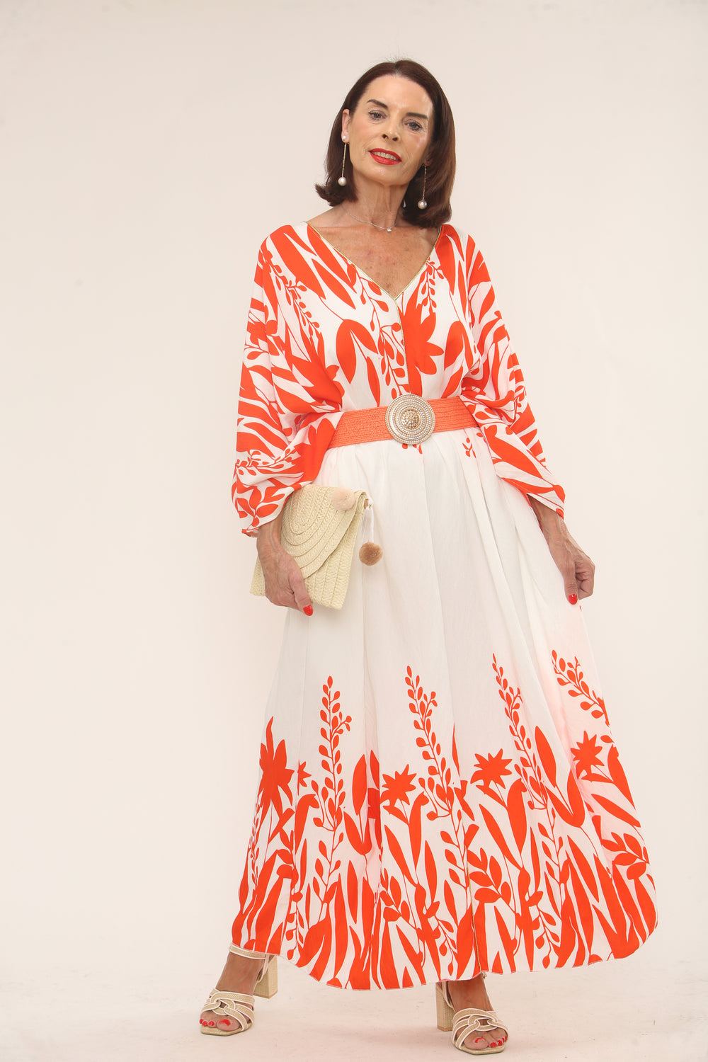 Amber Crest belt in orange