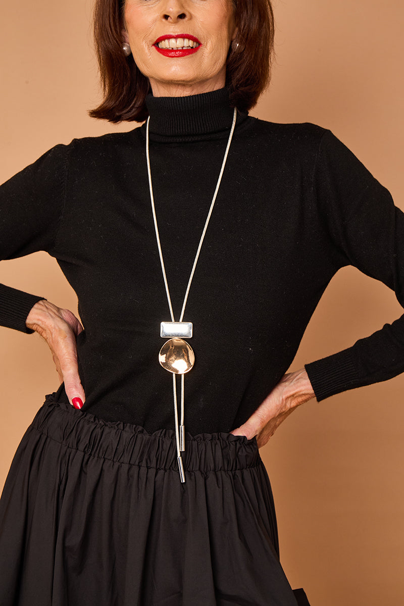 Willow necklace in gold and silver