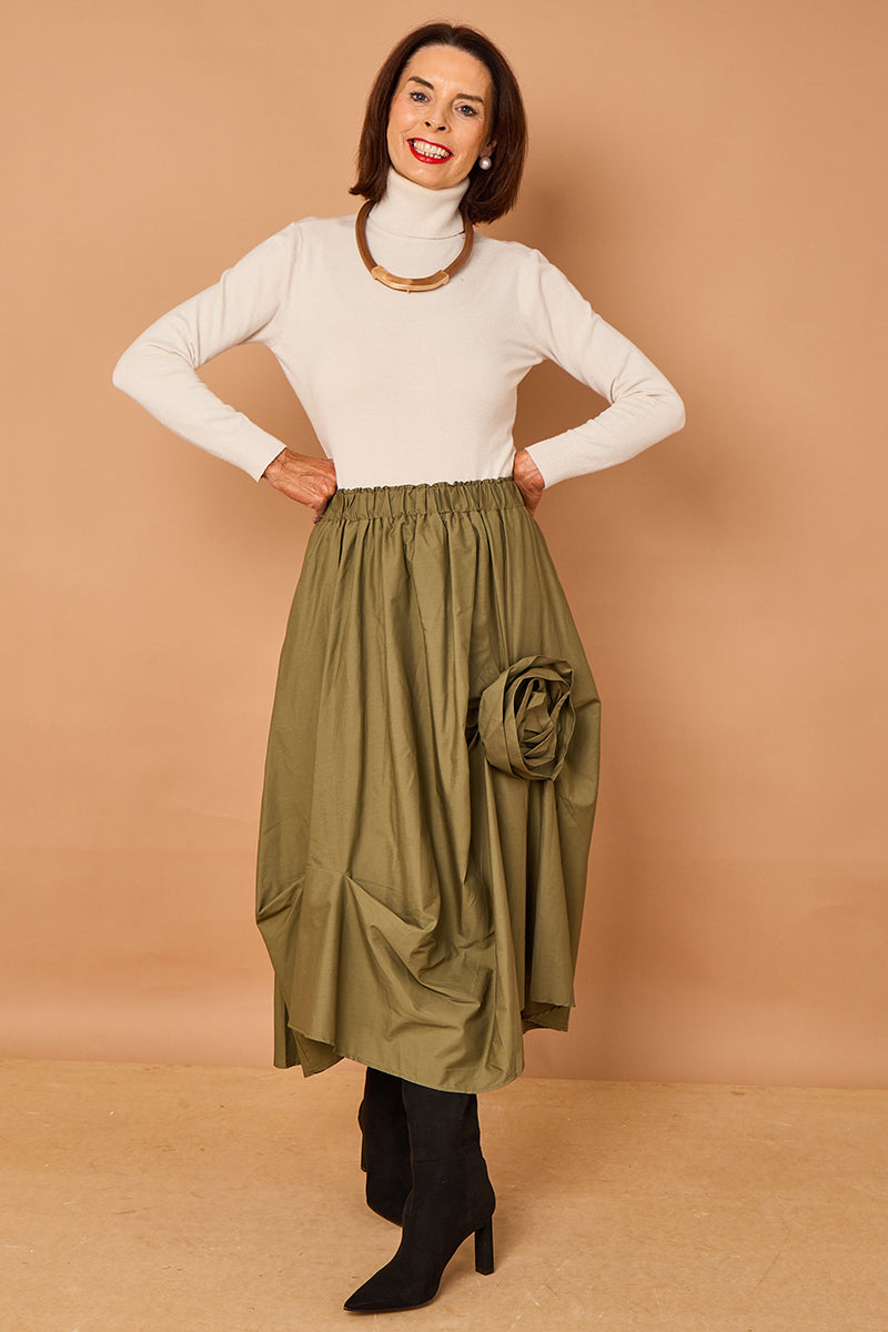 Sabrina Rubber necklace in chocolate and gold