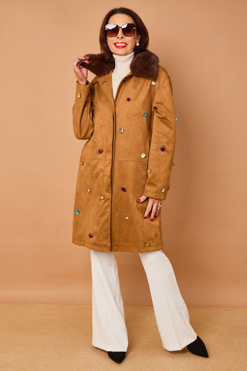 Diva Three quarter coat in camel