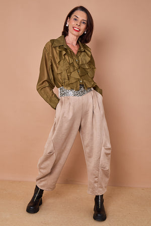 Lisbon Cocoon Trousers in beige