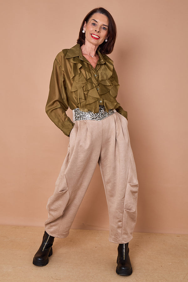 Lisbon Cocoon Trousers in beige