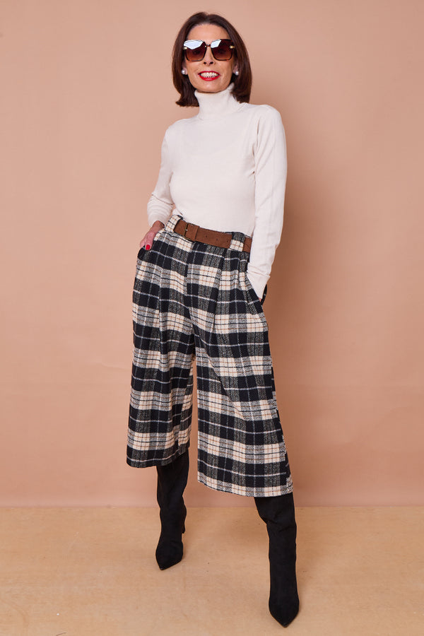 Angelo Trousers in black and beige