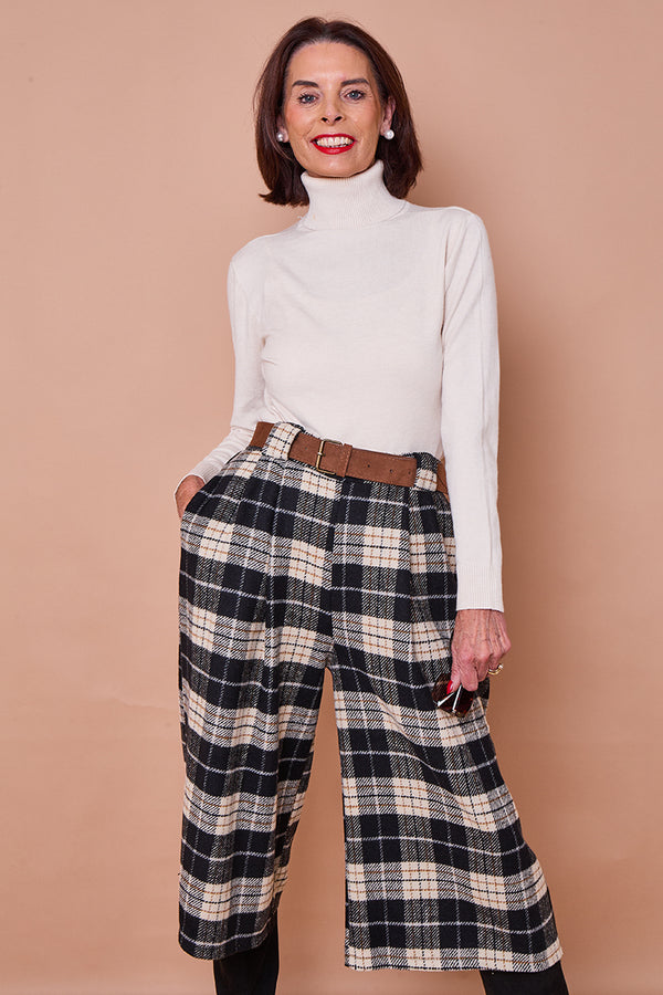 Angelo Trousers in black and beige