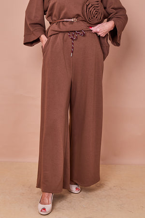 Dora Palazzo trousers in chocolate