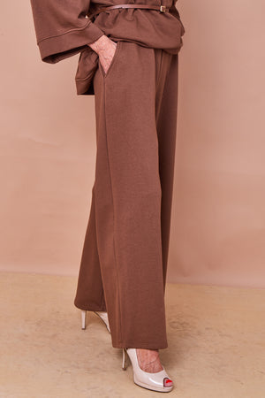 Dora Palazzo trousers in chocolate