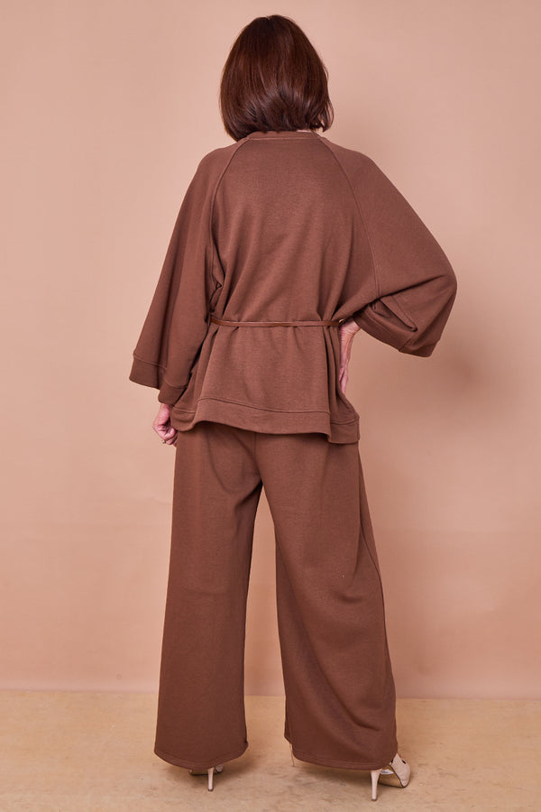 Dora Palazzo trousers in chocolate