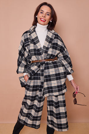 Angelo jacket in black and beige