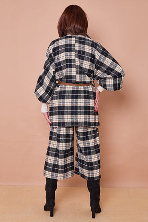 Angelo jacket in black and beige