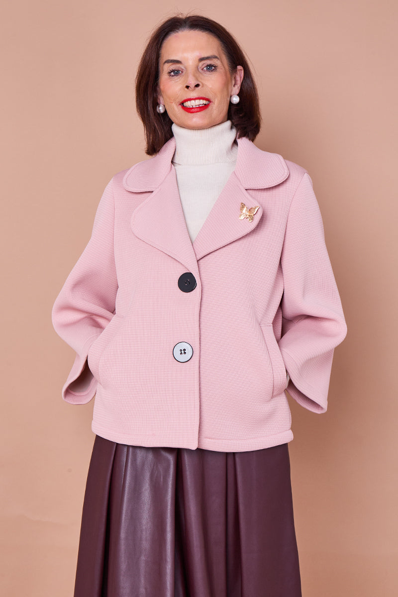 Monica elegance jacket in blush