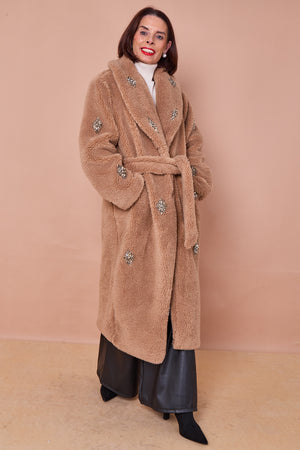 Cecilia long coat in camel