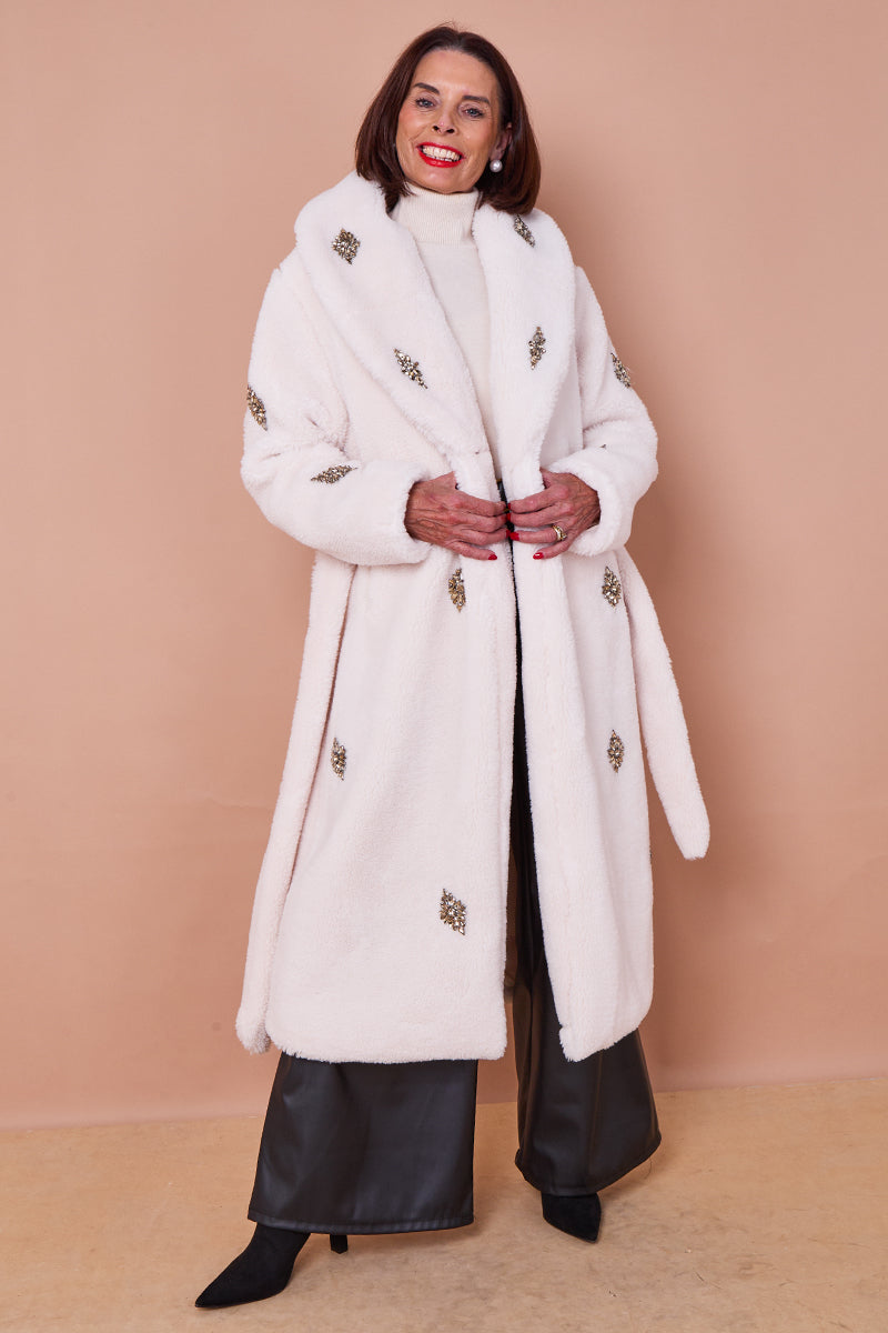Cecilia long coat in beige