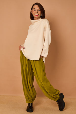 Sabrina pin cord trousers in pistachio
