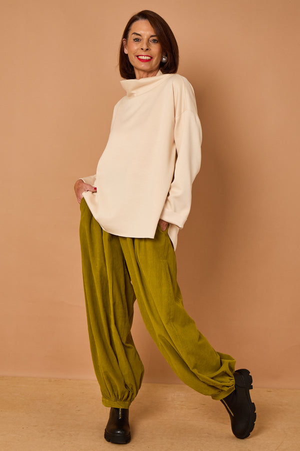 Sabrina pin cord trousers in pistachio