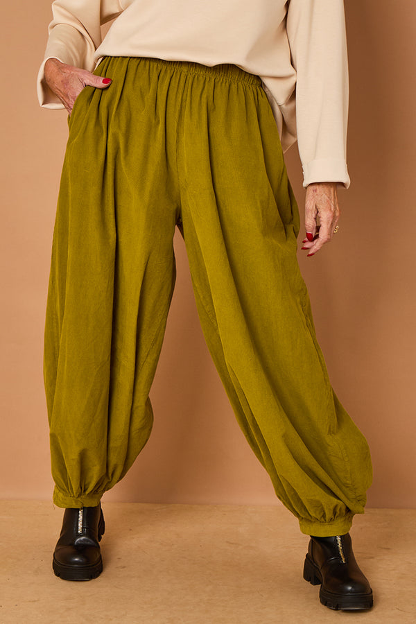 Sabrina pin cord trousers in pistachio