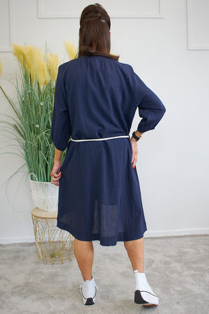Marina Dress in Fresh Navy