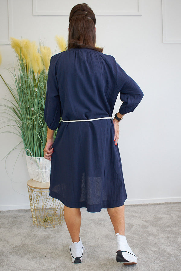 Marina Dress in Fresh Navy