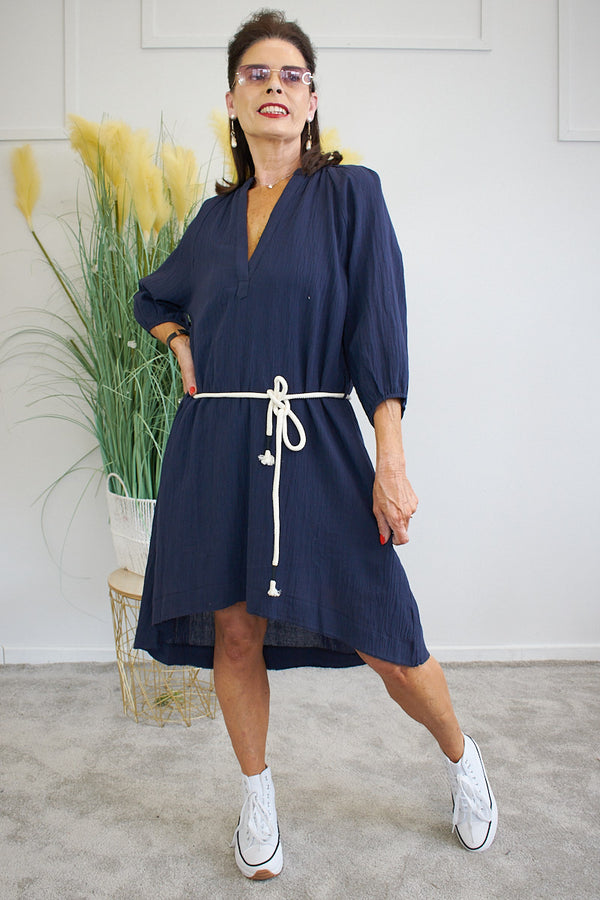 Marina Dress in Fresh Navy