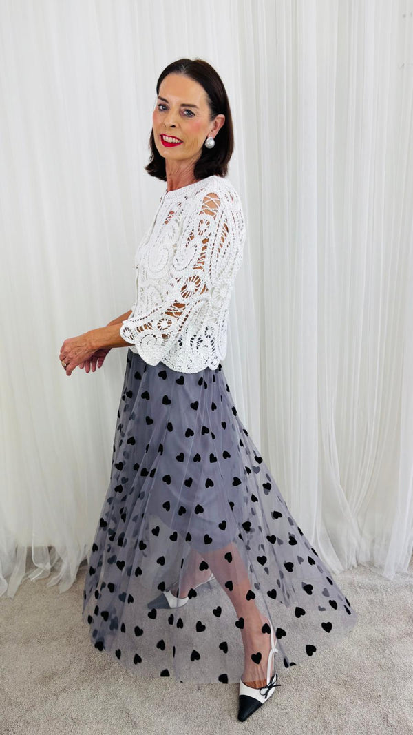 Mila Crochet Cardigan top