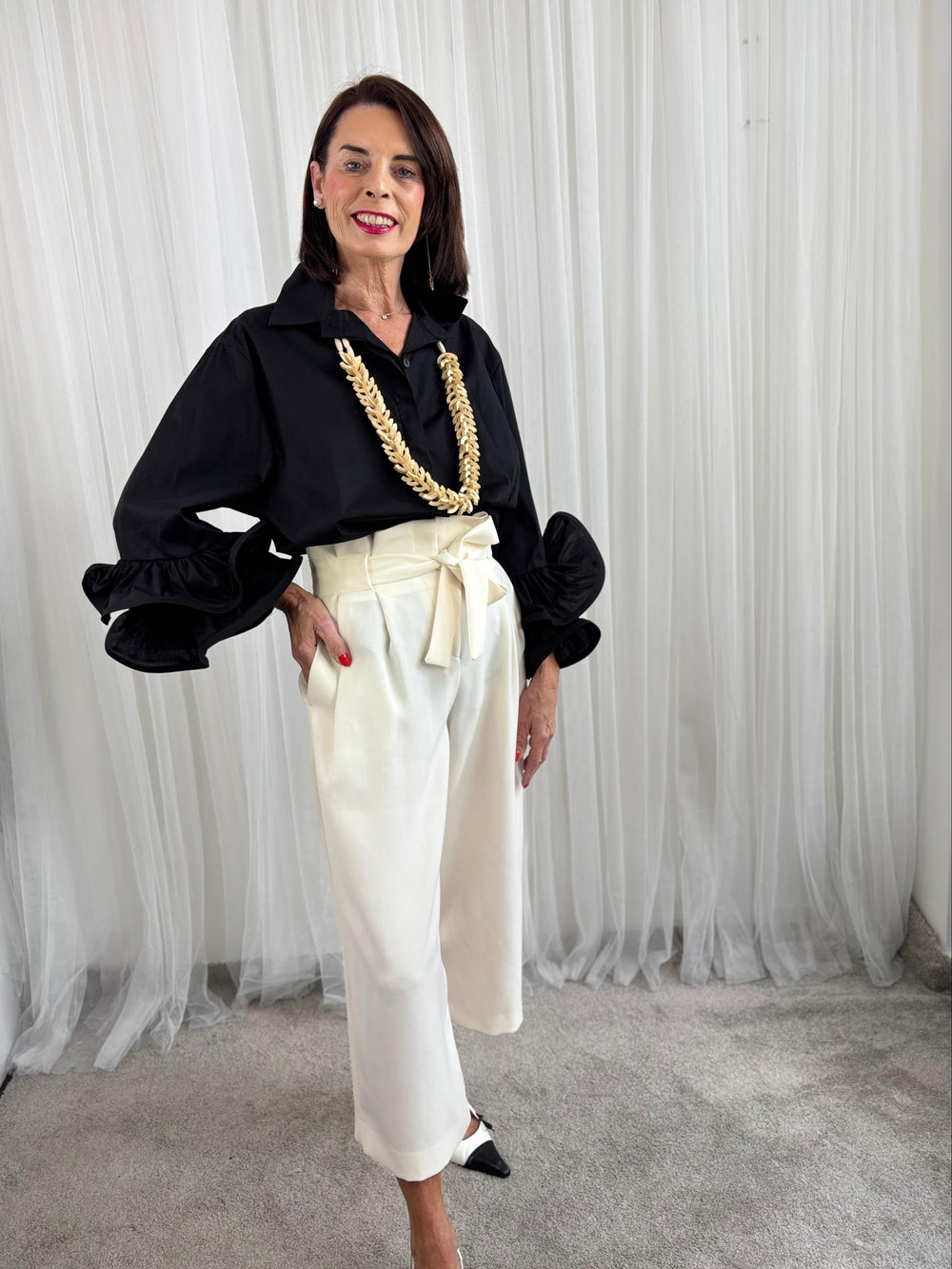 Aurora Necklace in beige