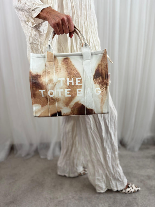 Terra Tote Bag in cappuccino tones