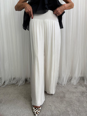Dune silky palazzo trousers in beige