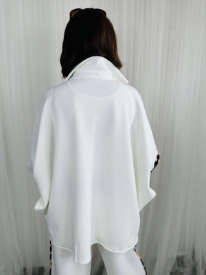 Lorenzo top/jacket in  Cream and leopard print