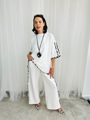 Ponza Trousers in ecru