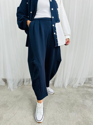 Lorenzo Cocoon Trousers in navy