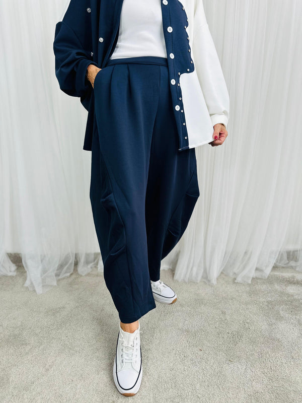 Lorenzo Cocoon Trousers in navy