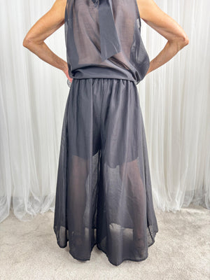 Calipso Palazzo Trousers in Black