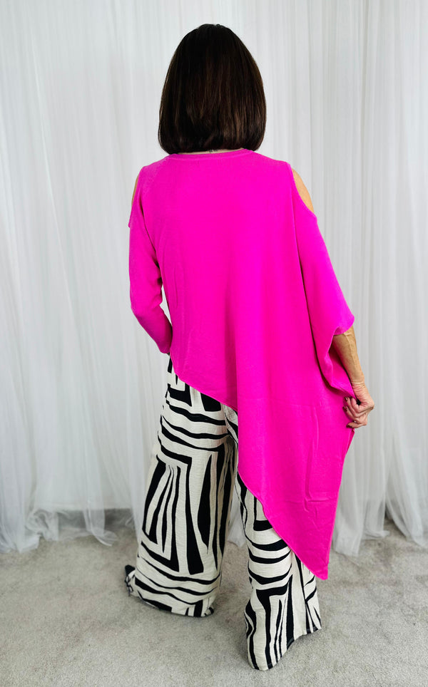 Vita asymmetric knitwear in candy pink