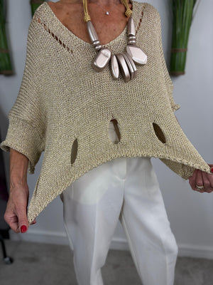 Holy molly knitwear in gold
