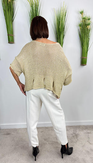 Holy molly knitwear in gold