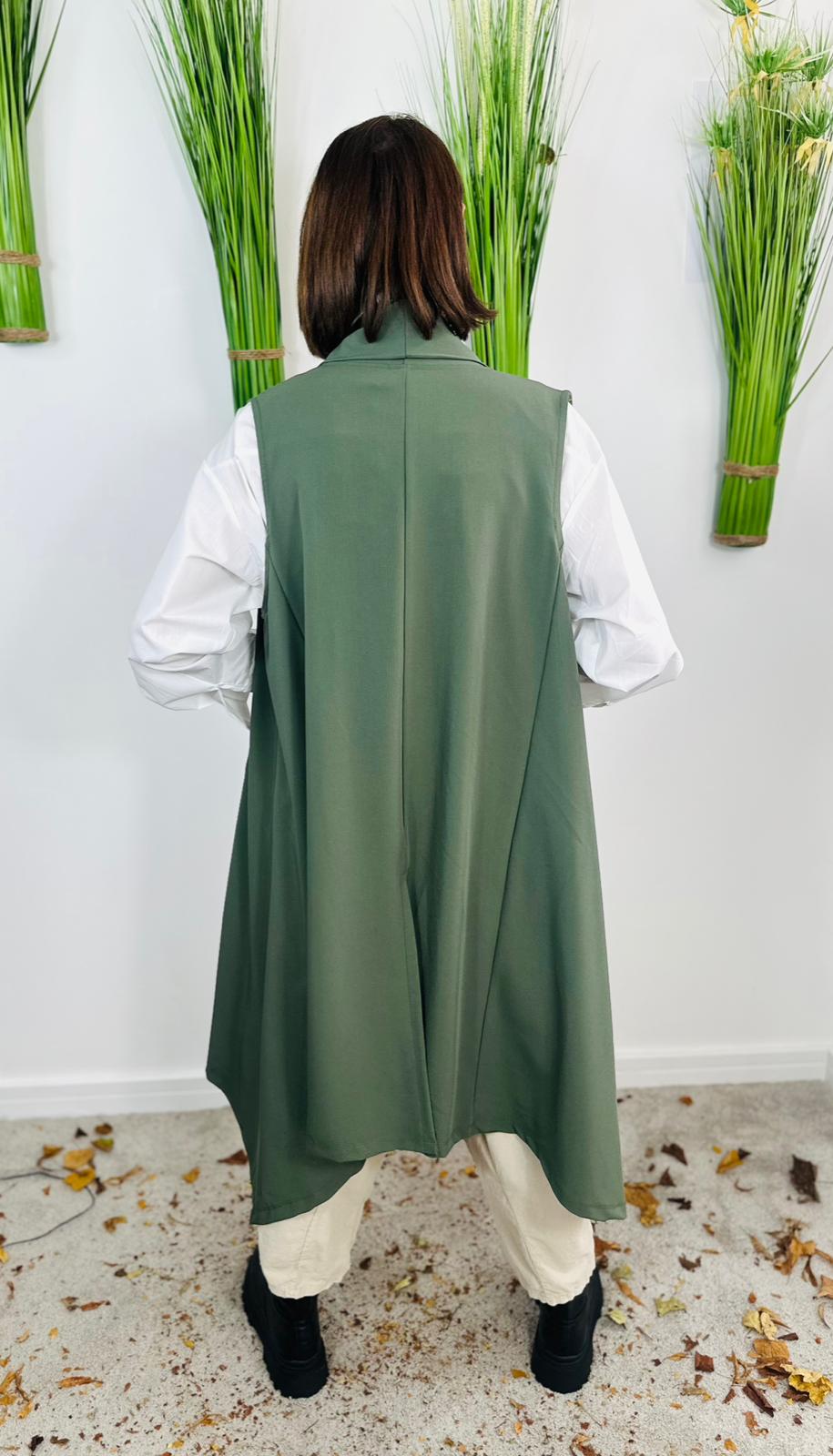 Hazel waterfall jacket in olive green