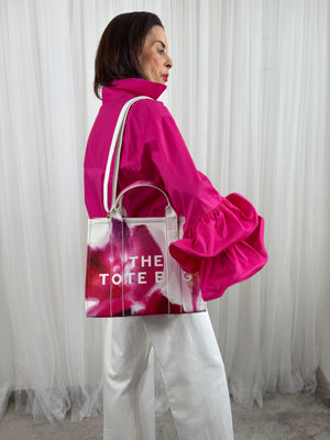 Terra Tote Bag in fuschia tone