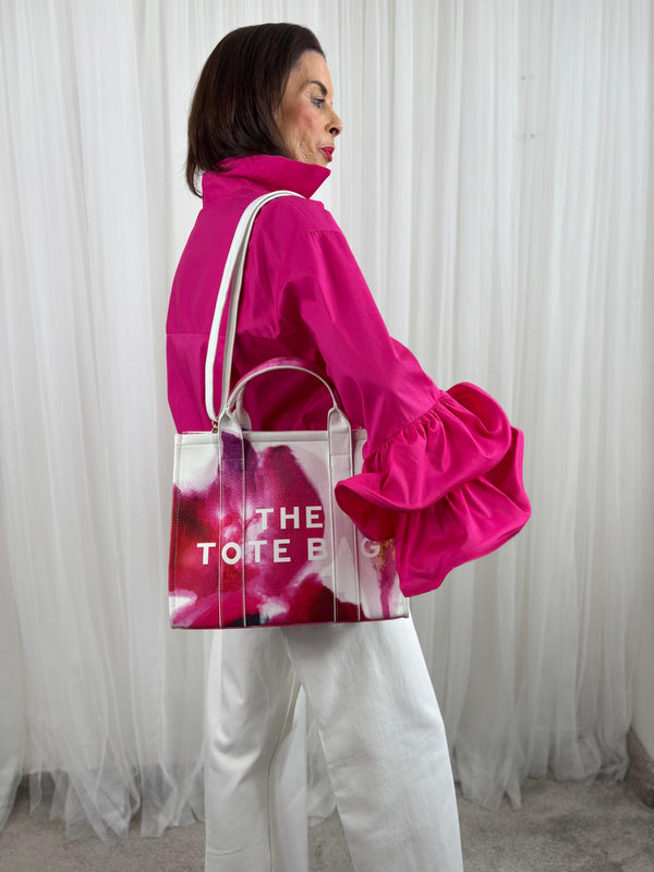 Terra Tote Bag in fuschia tone