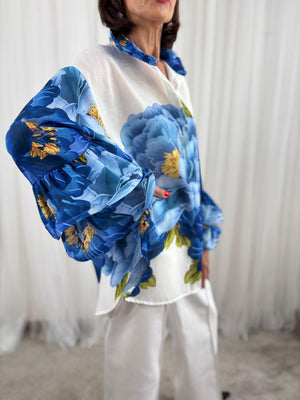 Saliha Shirt in vivid blue