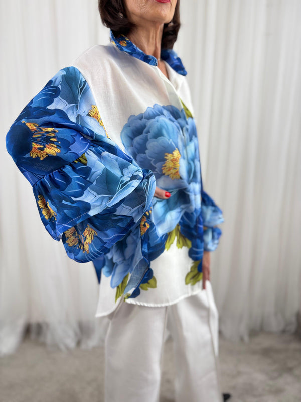 Saliha Shirt in vivid blue