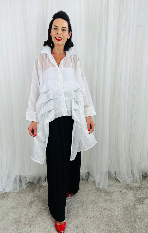 Dune silky palazzo trousers in black