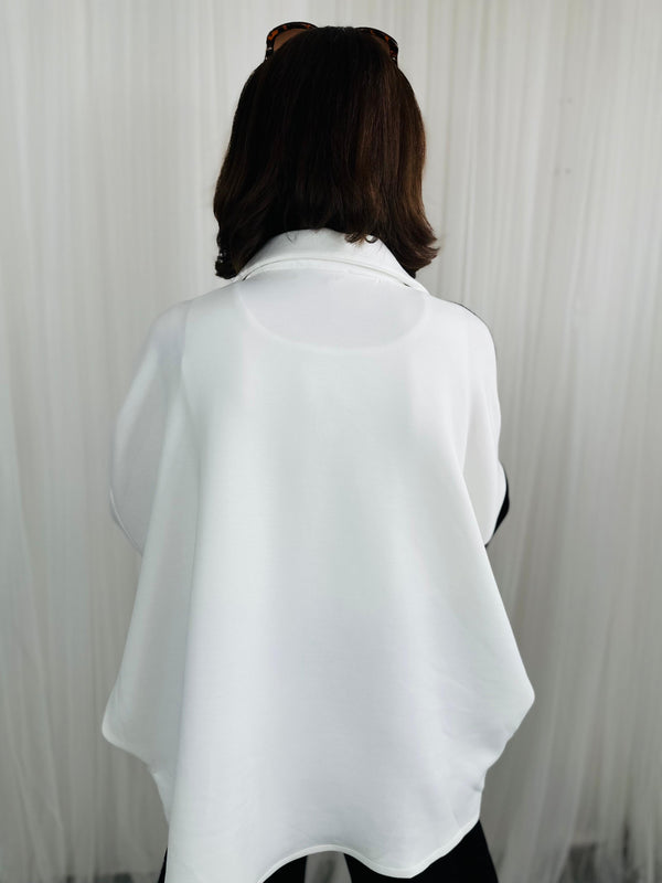 Lorenzo top/jacket in  Cream  and black