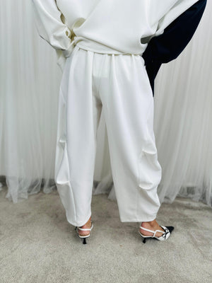 Lorenzo Cocoon Trousers in ECRU