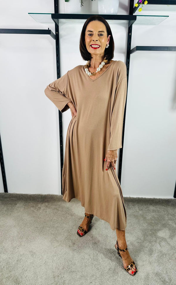 Sway Dress in Camel