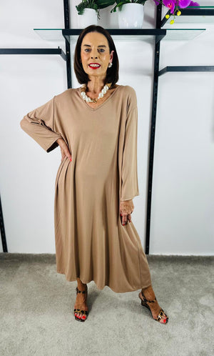 Sway Dress in Camel