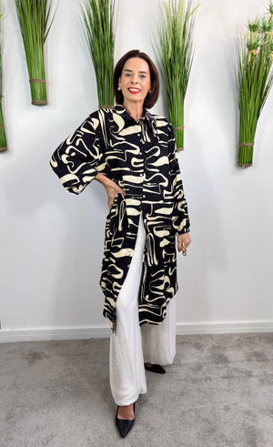 Roslin Top in Black and beige